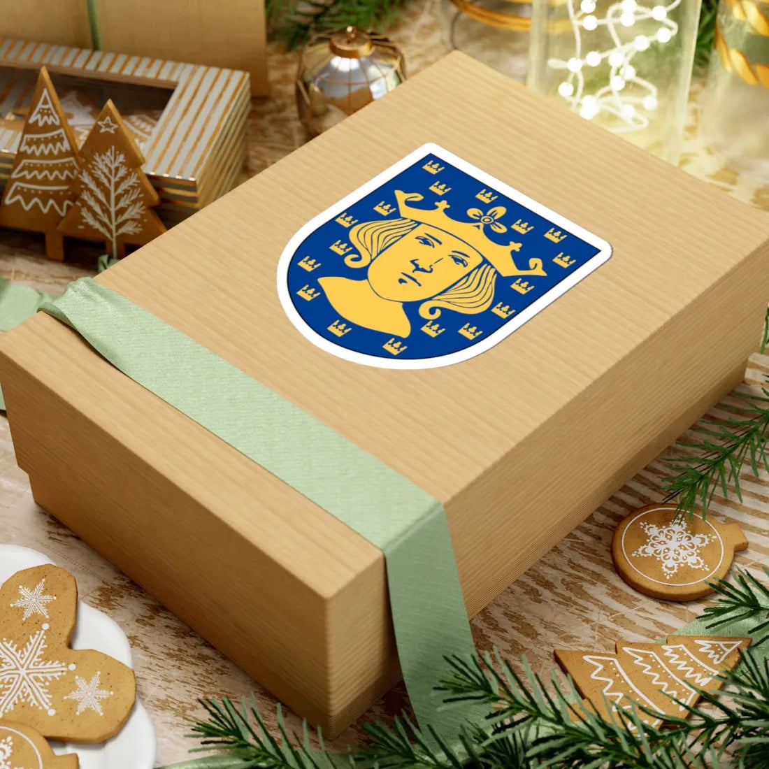 Livgardet Kommendantstaben vapen (Sweden) (Coat of Arms) STICKER Vinyl Kiss-Cut Decal - The Sticker Space