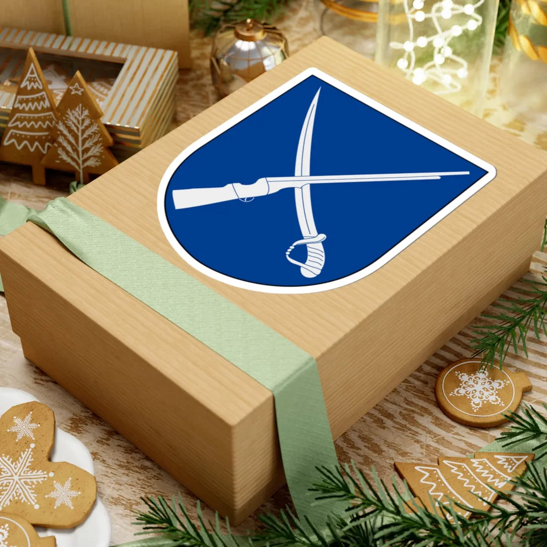 Livgardet Livbataljonens stab vapen (Sweden) (Coat of Arms) STICKER Vinyl Kiss-Cut Decal - The Sticker Space