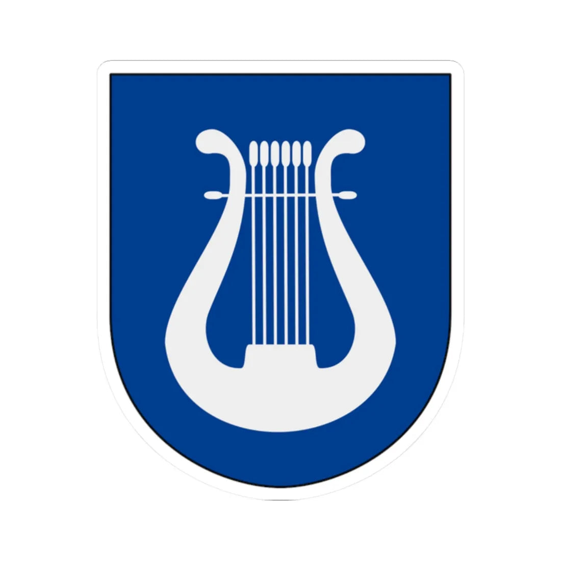 Livgardet Livgardets dragonmusikkår vapen (Sweden) (Coat of Arms) STICKER Vinyl Kiss-Cut Decal 2 Inch White - The Sticker Space