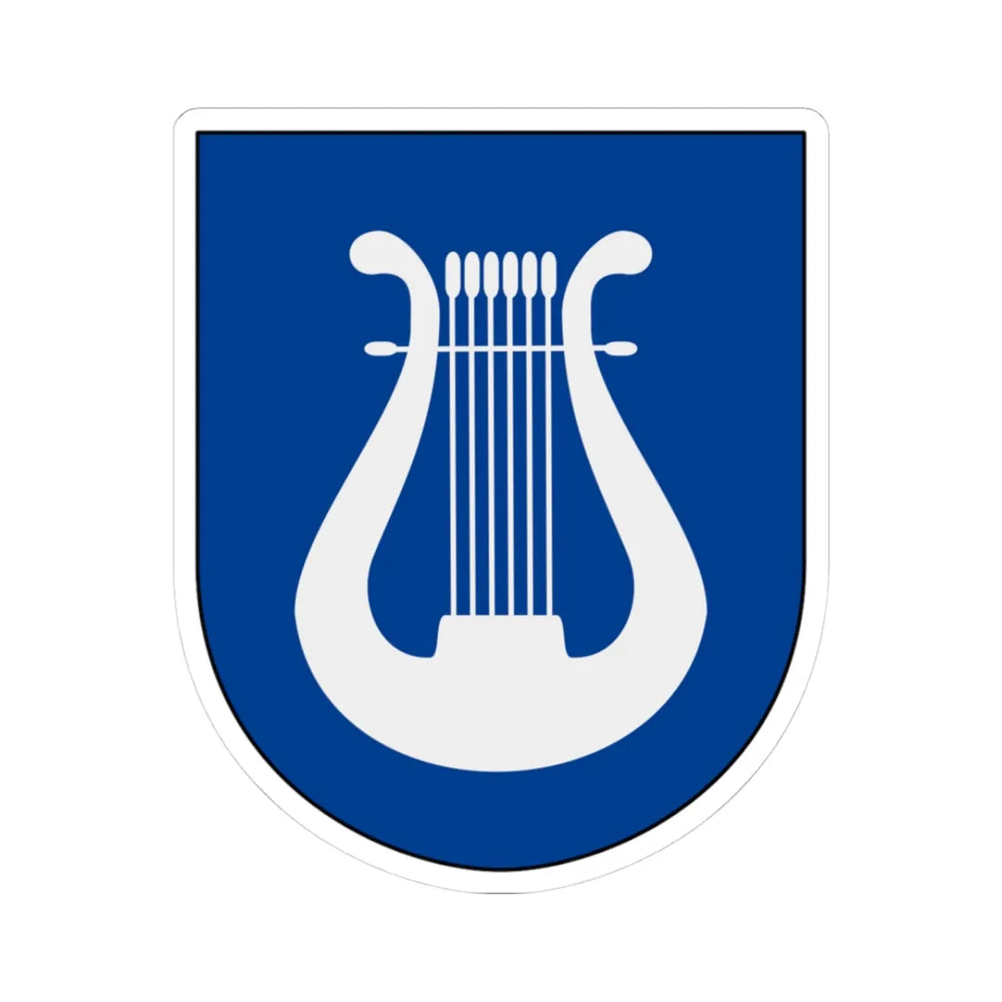 Livgardet Livgardets dragonmusikkår vapen (Sweden) (Coat of Arms) STICKER Vinyl Kiss-Cut Decal 3 Inch White - The Sticker Space