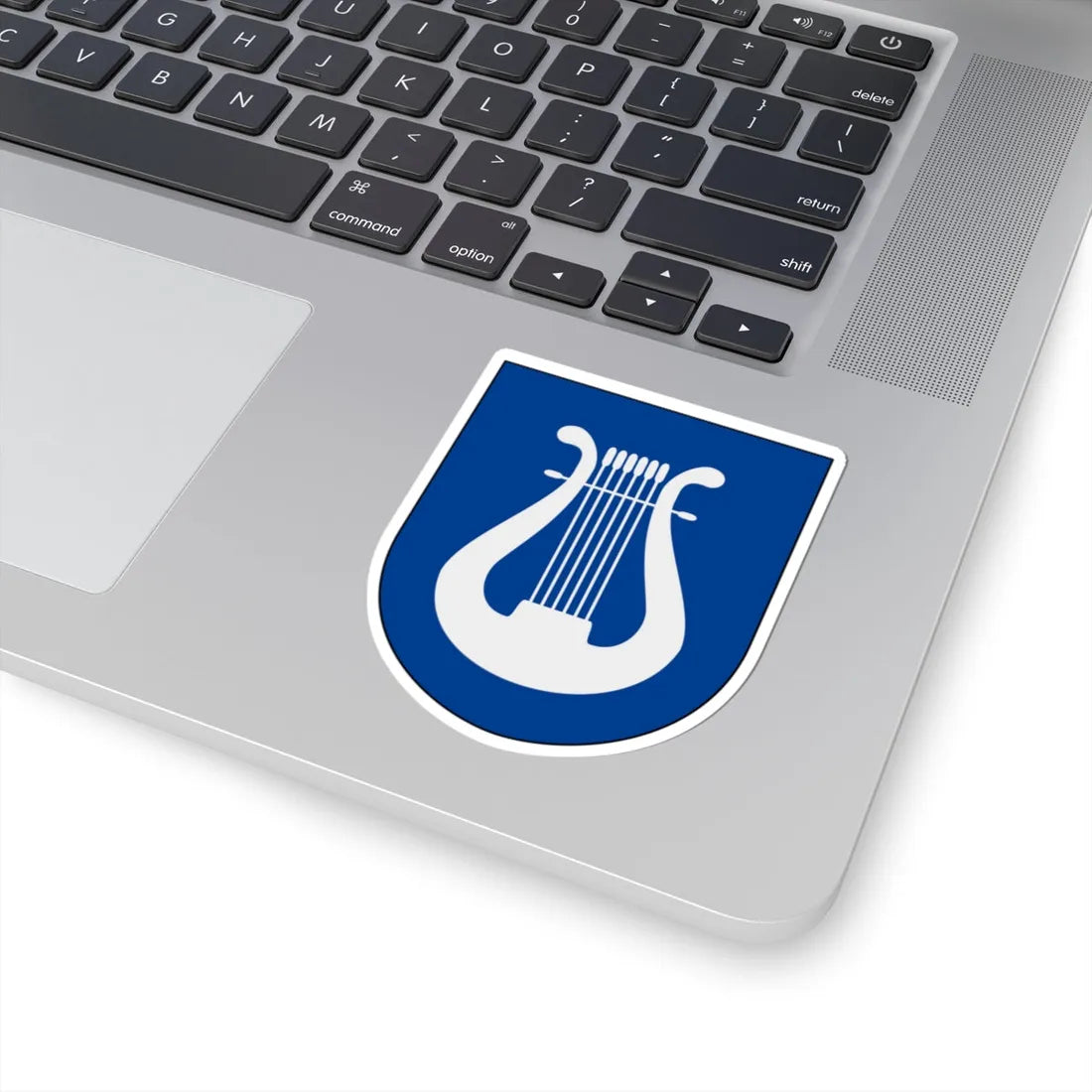 Livgardet Livgardets dragonmusikkår vapen (Sweden) (Coat of Arms) STICKER Vinyl Kiss-Cut Decal - The Sticker Space