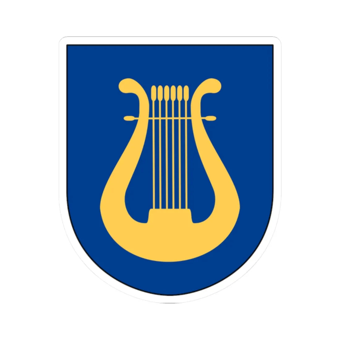 Livgardet Marinens musikkår vapen (Sweden) (Coat of Arms) STICKER Vinyl Kiss-Cut Decal 2 Inch White - The Sticker Space
