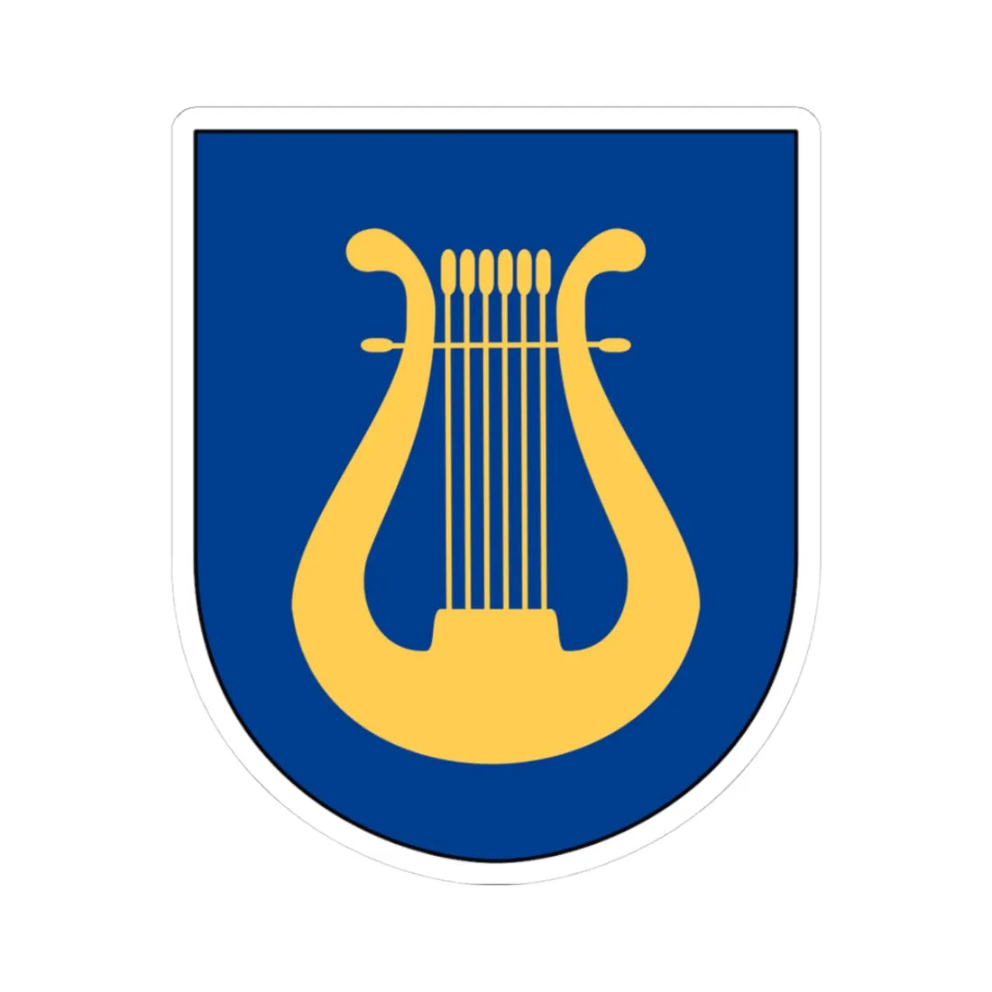 Livgardet Marinens musikkår vapen (Sweden) (Coat of Arms) STICKER Vinyl Kiss-Cut Decal 3 Inch White - The Sticker Space