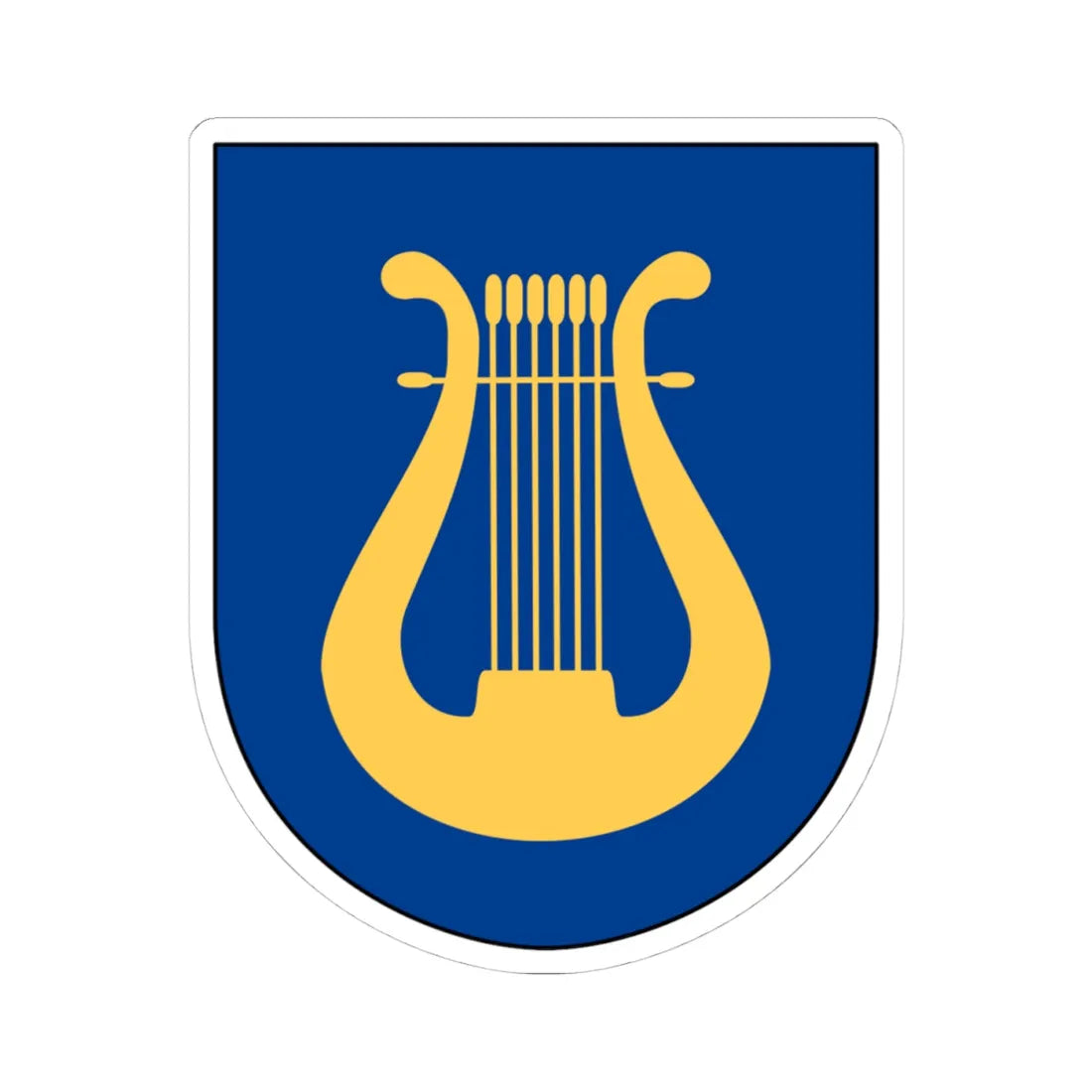 Livgardet Marinens musikkår vapen (Sweden) (Coat of Arms) STICKER Vinyl Kiss-Cut Decal 4 Inch White - The Sticker Space