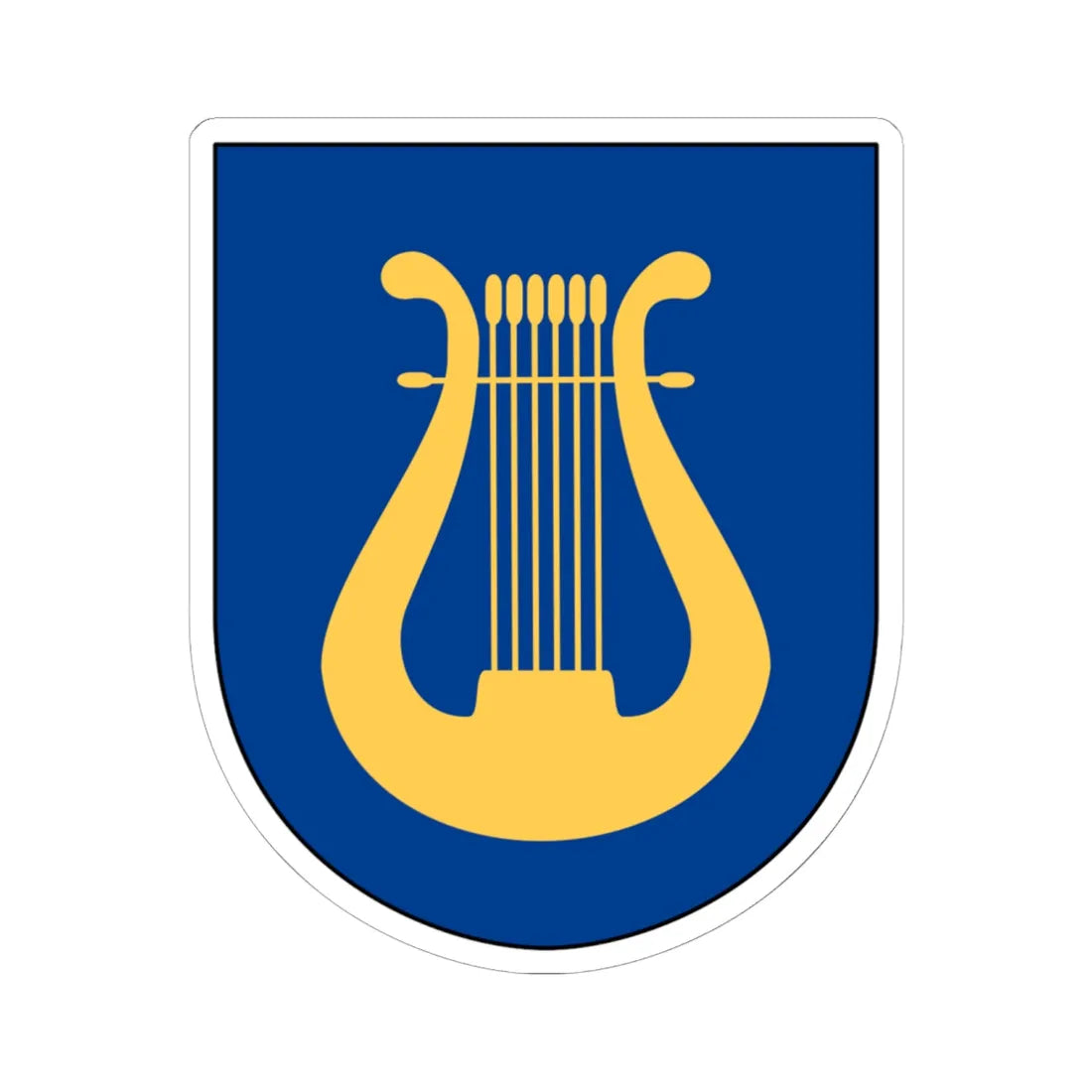 Livgardet Marinens musikkår vapen (Sweden) (Coat of Arms) STICKER Vinyl Kiss-Cut Decal 6 Inch White - The Sticker Space