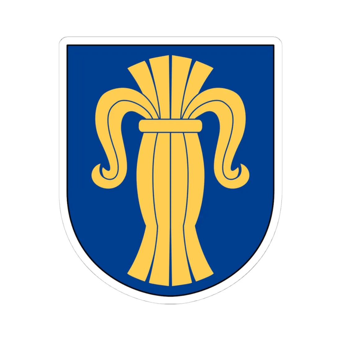 Livgardet Regementsstaben vapen (Sweden) (Coat of Arms) STICKER Vinyl Kiss-Cut Decal 4 Inch White - The Sticker Space