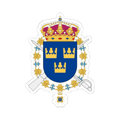 Livgardet vapen (Sweden) (Coat of Arms) STICKER Vinyl Kiss-Cut Decal 6 Inch White - The Sticker Space
