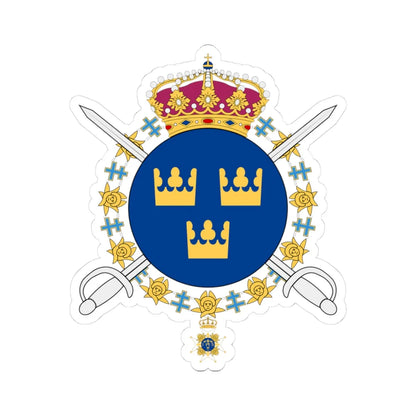 Livgardets dragoner vapen (Sweden) (Coat of Arms) STICKER Vinyl Kiss-Cut Decal 3 Inch White - The Sticker Space