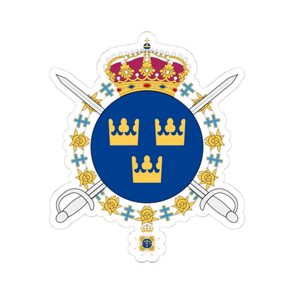 Livgardets dragoner vapen (Sweden) (Coat of Arms) STICKER Vinyl Kiss-Cut Decal 4 Inch White - The Sticker Space
