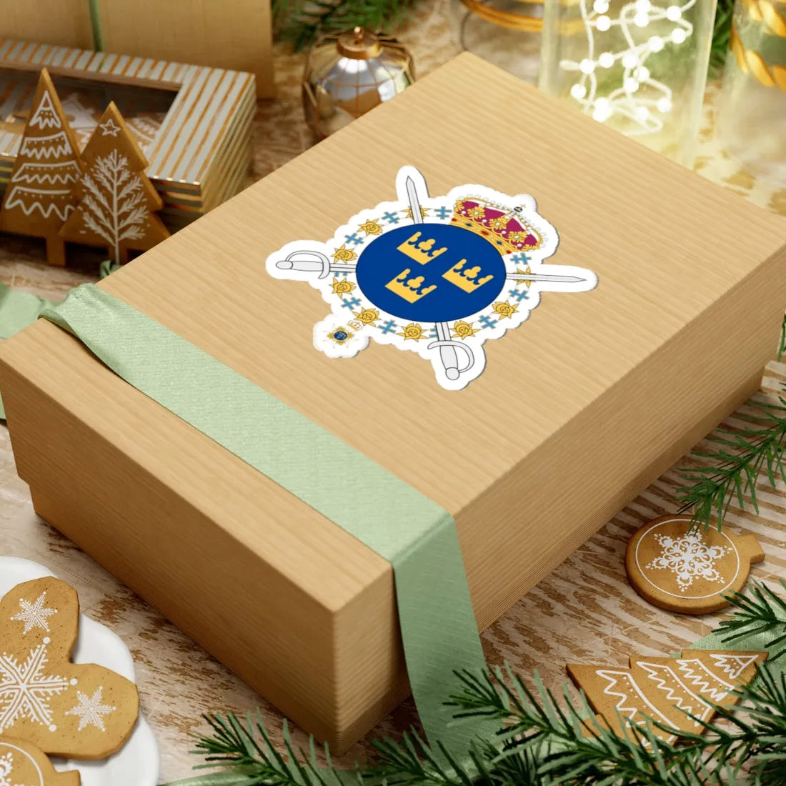 Livgardets dragoner vapen (Sweden) (Coat of Arms) STICKER Vinyl Kiss-Cut Decal - The Sticker Space