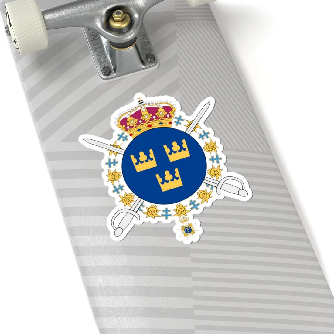 Livgardets dragoner vapen (Sweden) (Coat of Arms) STICKER Vinyl Kiss-Cut Decal - The Sticker Space