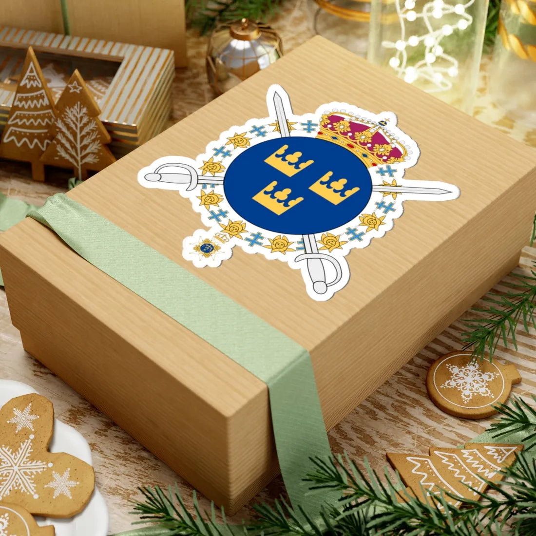 Livgardets dragoner vapen (Sweden) (Coat of Arms) STICKER Vinyl Kiss-Cut Decal - The Sticker Space