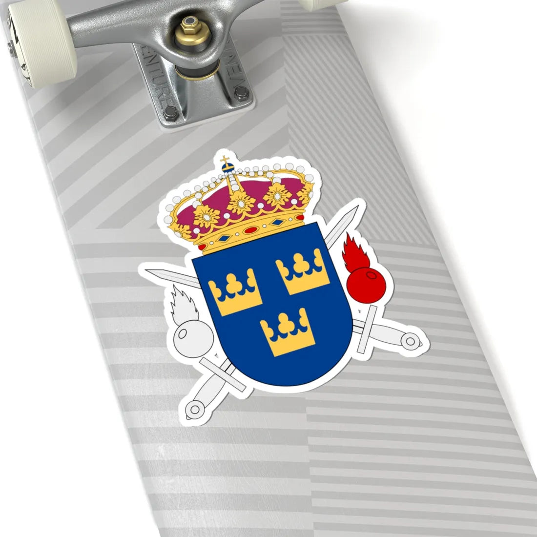 Livgrenadjärregementet vapen post 1994 (Sweden) (Coat of Arms) STICKER Vinyl Kiss-Cut Decal - The Sticker Space