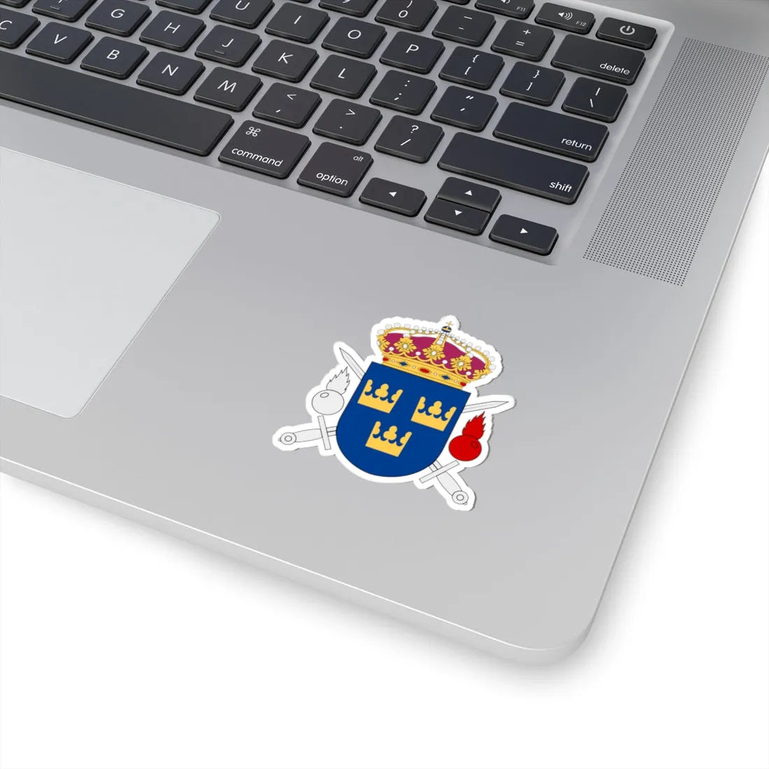 Livgrenadjärregementet vapen post 1994 (Sweden) (Coat of Arms) STICKER Vinyl Kiss-Cut Decal - The Sticker Space