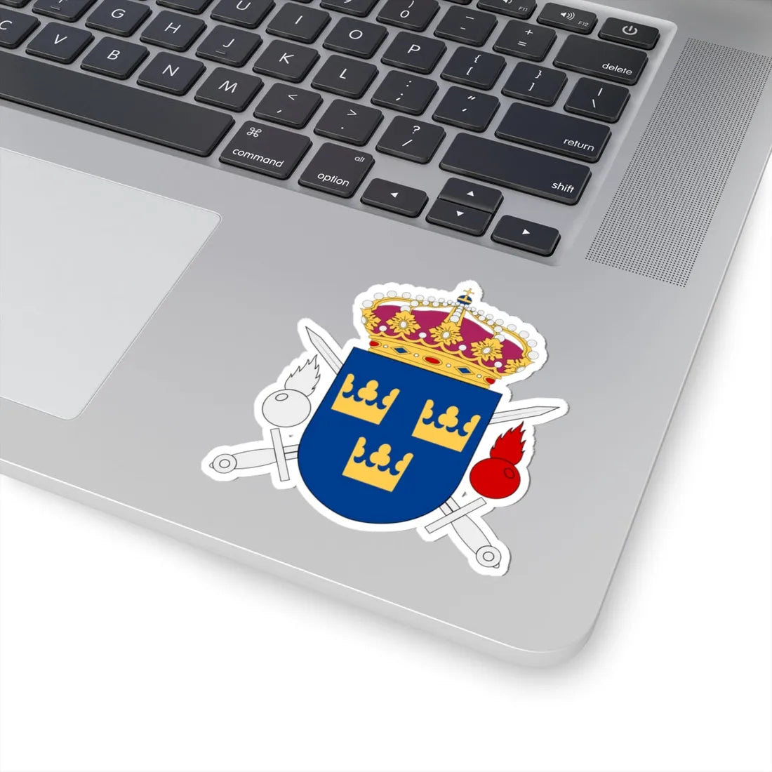 Livgrenadjärregementet vapen post 1994 (Sweden) (Coat of Arms) STICKER Vinyl Kiss-Cut Decal - The Sticker Space