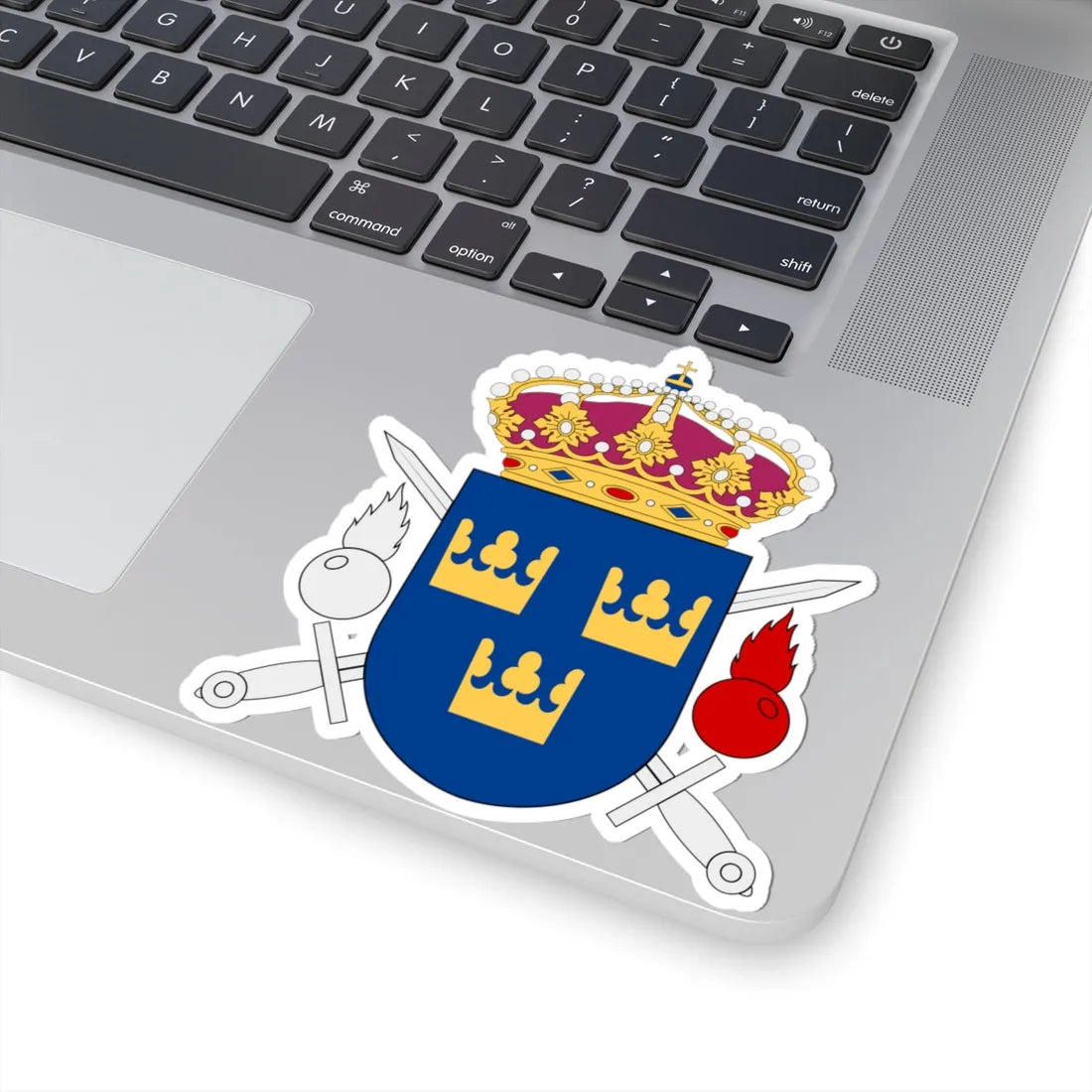 Livgrenadjärregementet vapen post 1994 (Sweden) (Coat of Arms) STICKER Vinyl Kiss-Cut Decal - The Sticker Space