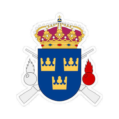 Livgrenadjärregementet vapen (Sweden) (Coat of Arms) STICKER Vinyl Kiss-Cut Decal 4 Inch White - The Sticker Space