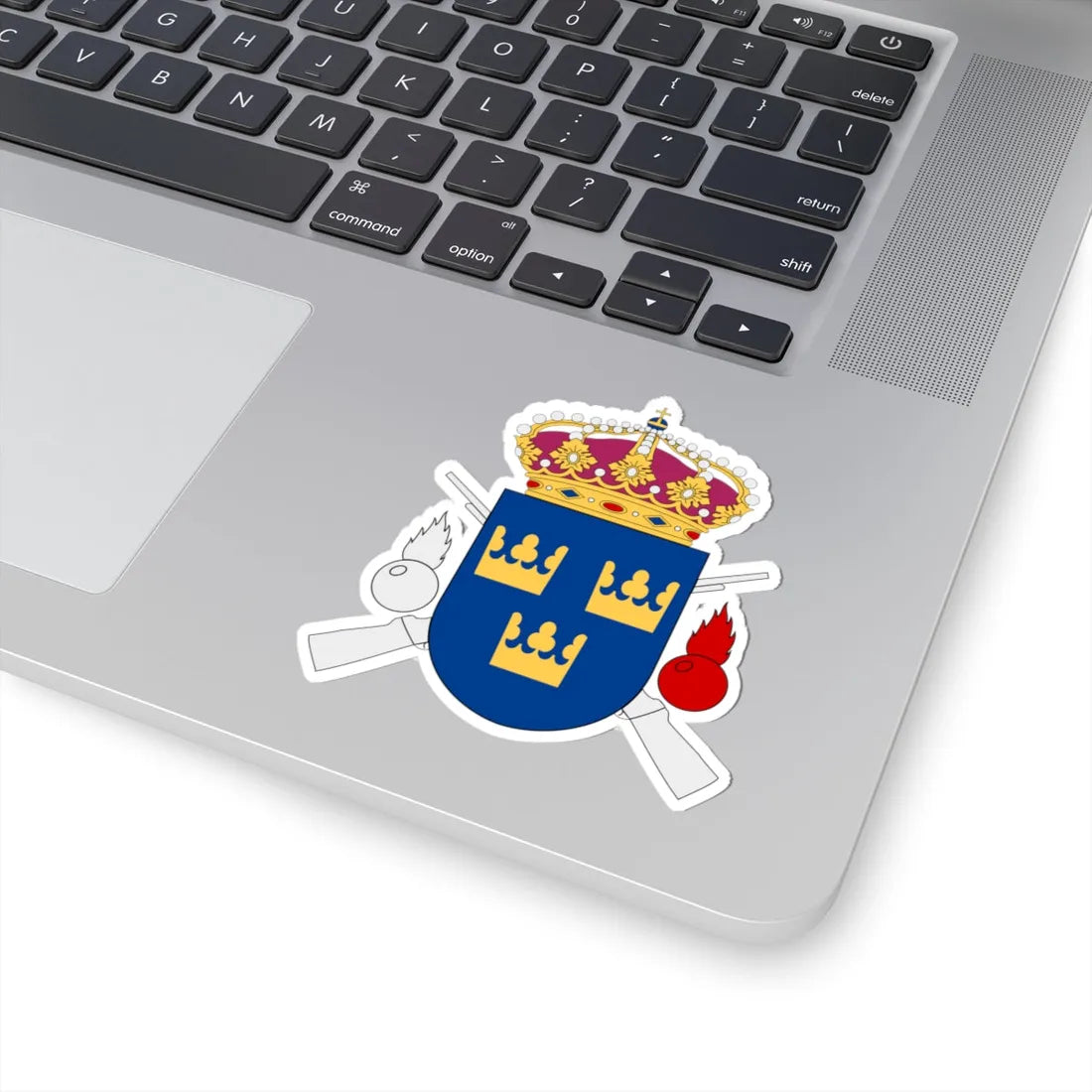 Livgrenadjärregementet vapen (Sweden) (Coat of Arms) STICKER Vinyl Kiss-Cut Decal - The Sticker Space