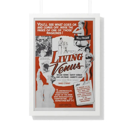 LIVING VENUS 1961 - Framed Movie Poster 20" x 30" White - The Sticker Space