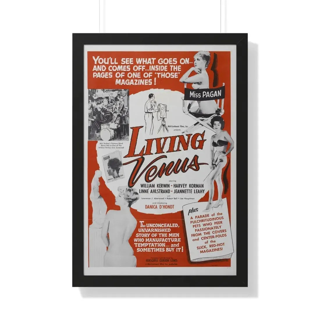 LIVING VENUS 1961 - Framed Movie Poster - The Sticker Space