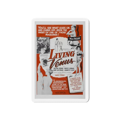 LIVING VENUS 1961 Movie Poster - Refrigerator Magnet 3 Inch Die-Cut - The Sticker Space
