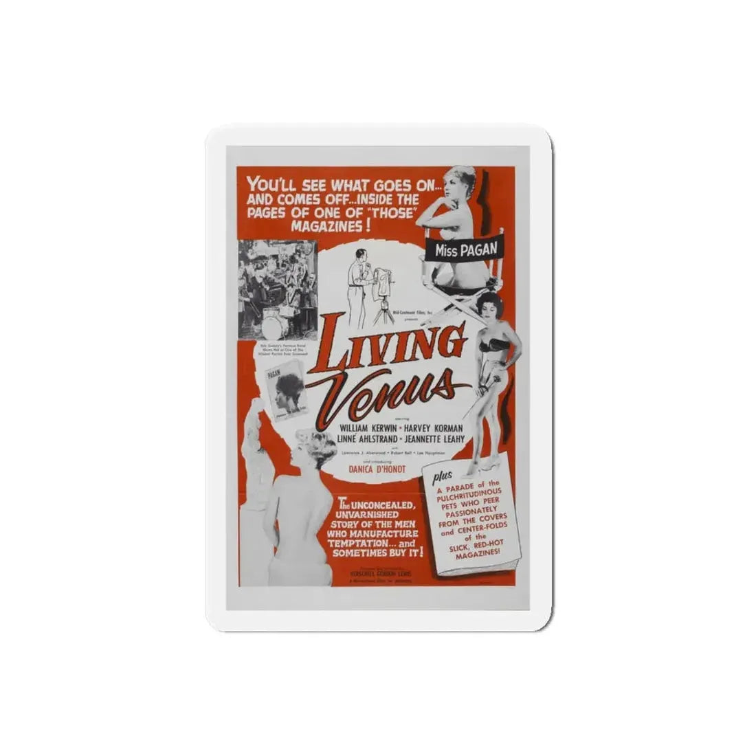 LIVING VENUS 1961 Movie Poster - Refrigerator Magnet - The Sticker Space