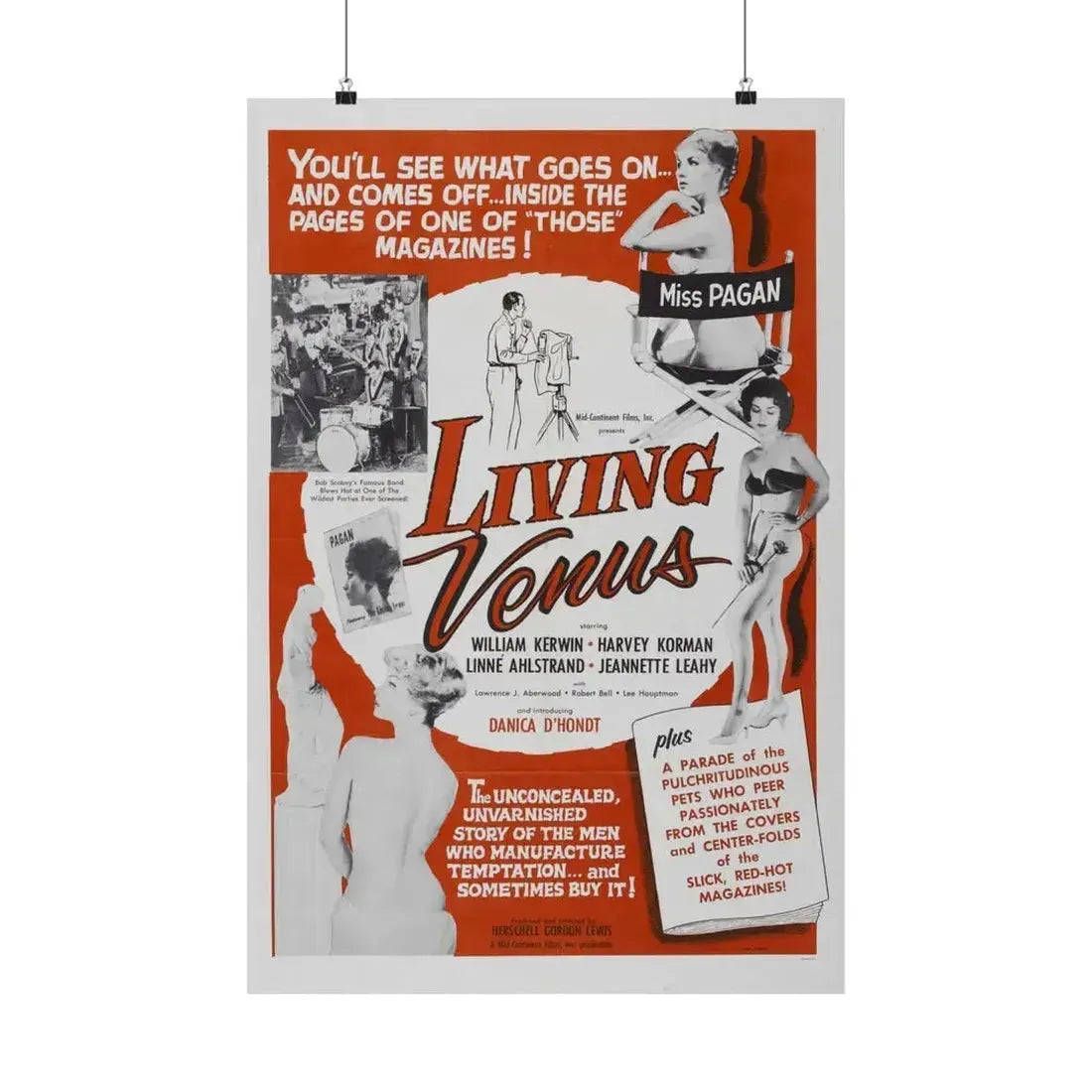 LIVING VENUS 1961 - Paper Movie Poster 20″ x 30″ Matte - The Sticker Space