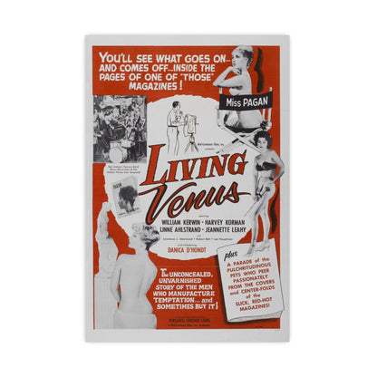 LIVING VENUS 1961 - Paper Movie Poster-20″ x 30″ (Vertical)-The Sticker Space