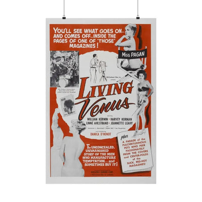 LIVING VENUS 1961 - Paper Movie Poster - The Sticker Space