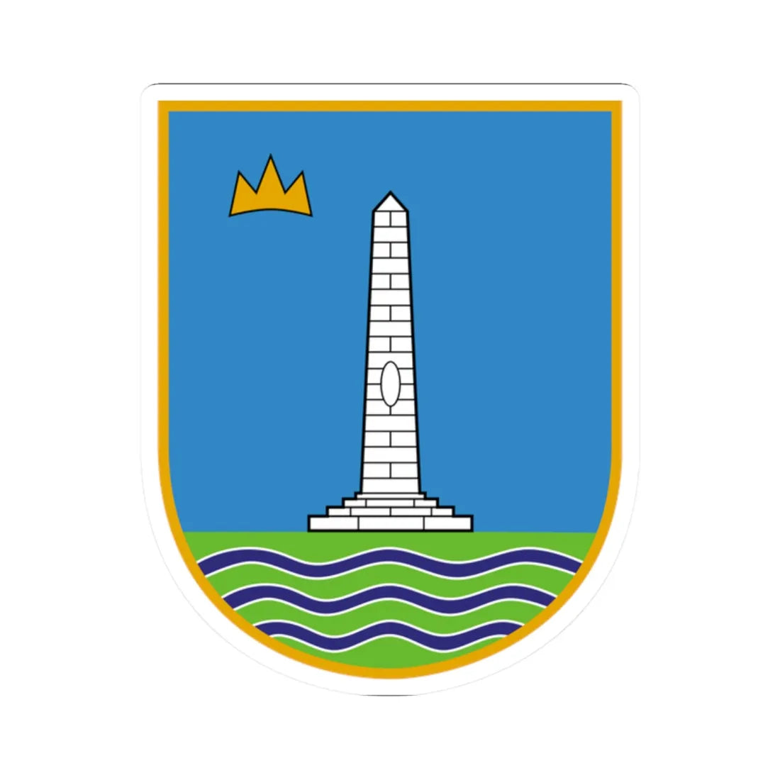 Livno Wappen (Bosnia and Herzegovina) (Coat of Arms) STICKER Vinyl Kiss-Cut Decal 2 Inch White - The Sticker Space