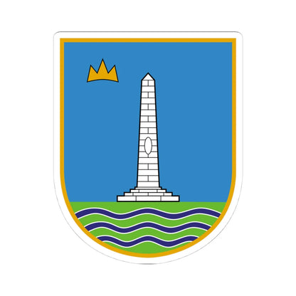 Livno Wappen (Bosnia and Herzegovina) (Coat of Arms) STICKER Vinyl Kiss-Cut Decal 4 Inch White - The Sticker Space