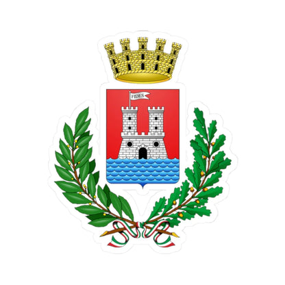 Livorno-Stemma (Italy) (Coat of Arms) STICKER Vinyl Kiss-Cut Decal 2 Inch White - The Sticker Space