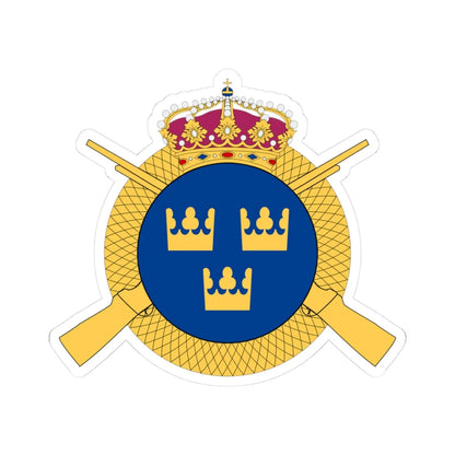 Livregementets grenadjärgrupp vapen (Sweden) (Coat of Arms) STICKER Vinyl Kiss-Cut Decal 3 Inch White - The Sticker Space
