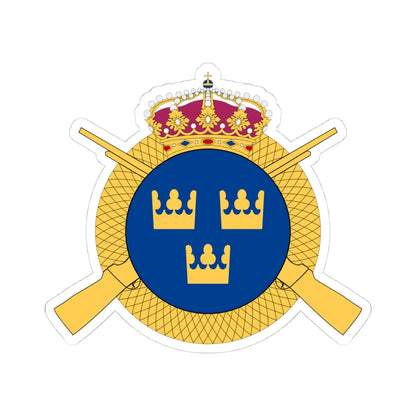 Livregementets grenadjärgrupp vapen (Sweden) (Coat of Arms) STICKER Vinyl Kiss-Cut Decal 4 Inch White - The Sticker Space