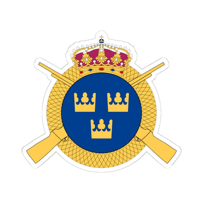 Livregementets grenadjärgrupp vapen (Sweden) (Coat of Arms) STICKER Vinyl Kiss-Cut Decal 6 Inch White - The Sticker Space