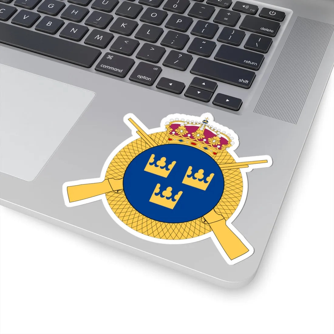 Livregementets grenadjärgrupp vapen (Sweden) (Coat of Arms) STICKER Vinyl Kiss-Cut Decal - The Sticker Space