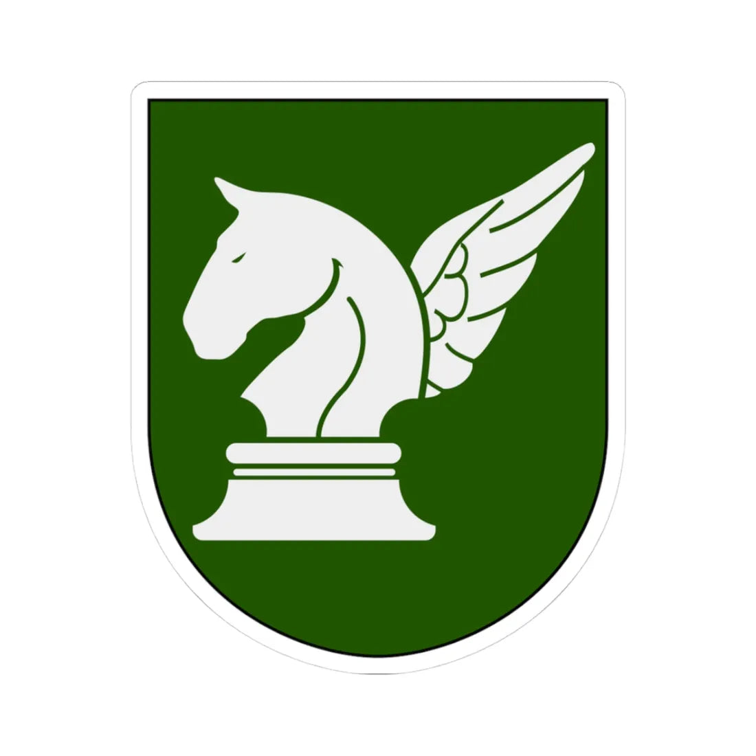 Livregementets husarer 31. luftburna bataljonen vapen (Sweden) (Coat of Arms) STICKER Vinyl Kiss-Cut Decal 3 Inch White - The Sticker Space