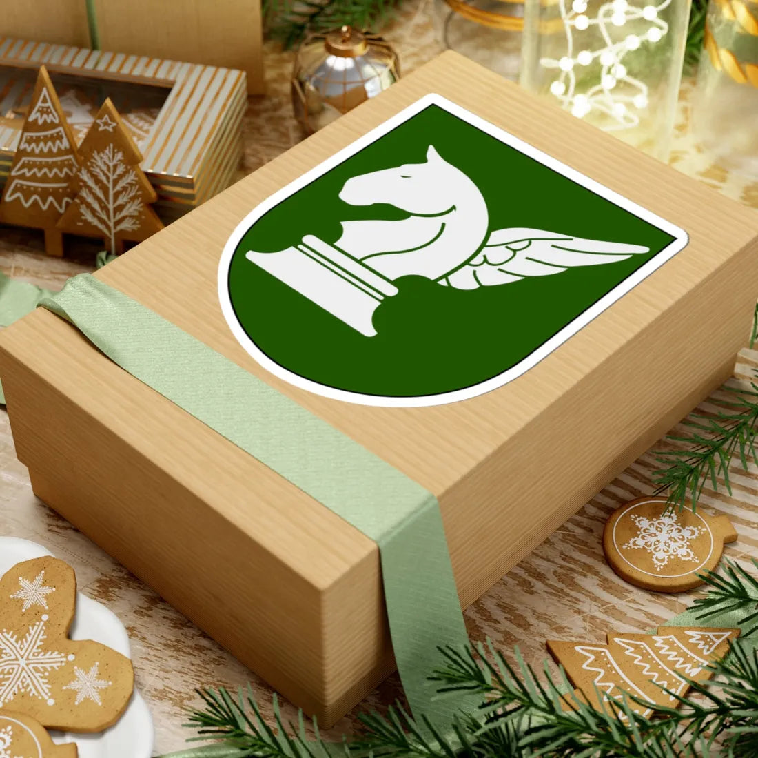 Livregementets husarer 31. luftburna bataljonen vapen (Sweden) (Coat of Arms) STICKER Vinyl Kiss-Cut Decal - The Sticker Space