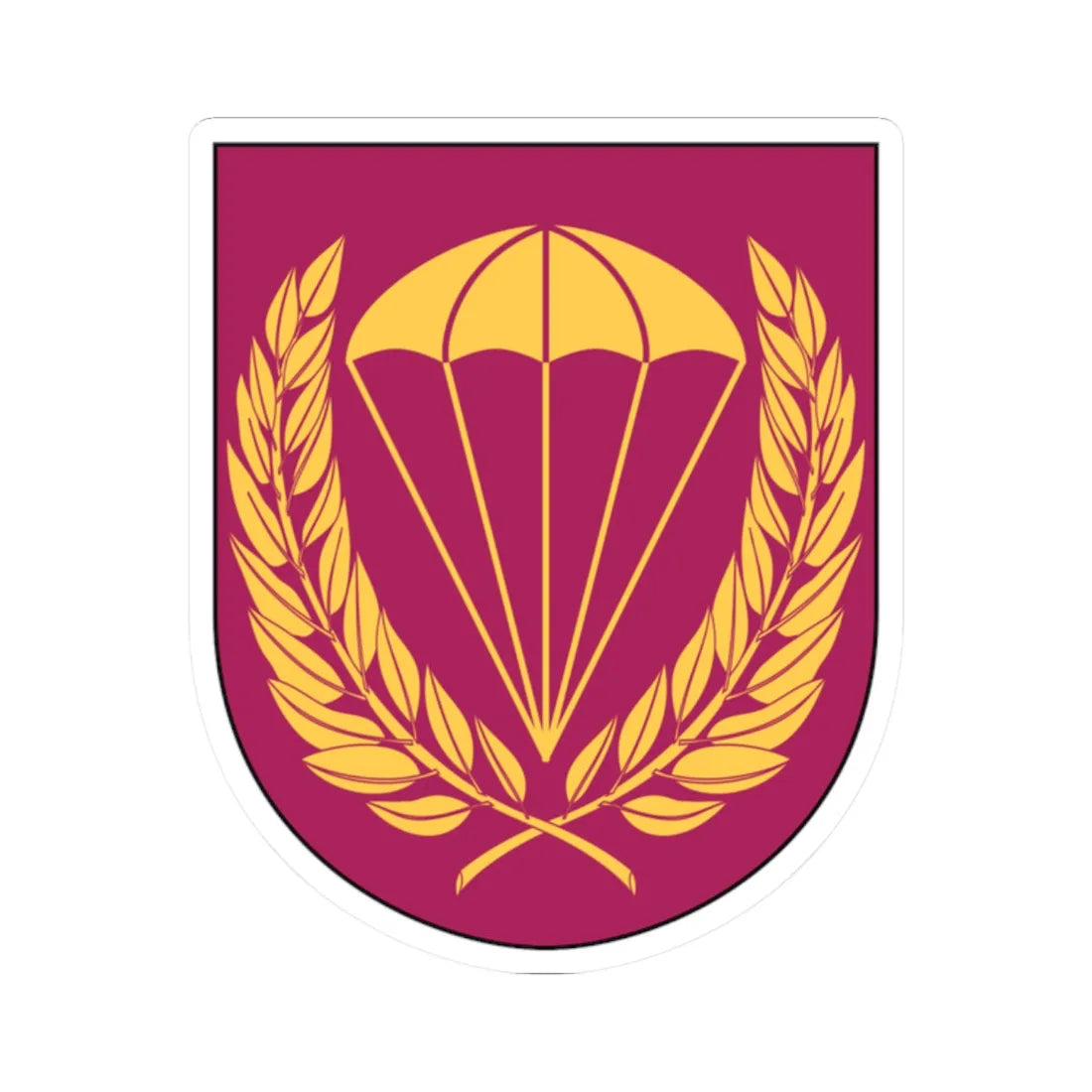 Livregementets husarer 323. fallskärmsjägarskvadronen vapen (Sweden) (Coat of Arms) STICKER Vinyl Kiss-Cut Decal 2 Inch White - The Sticker Space