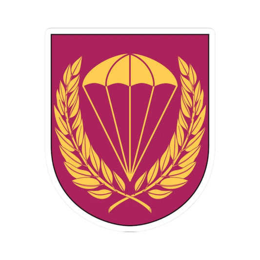 Livregementets husarer 323. fallskärmsjägarskvadronen vapen (Sweden) (Coat of Arms) STICKER Vinyl Kiss-Cut Decal 2 Inch White - The Sticker Space