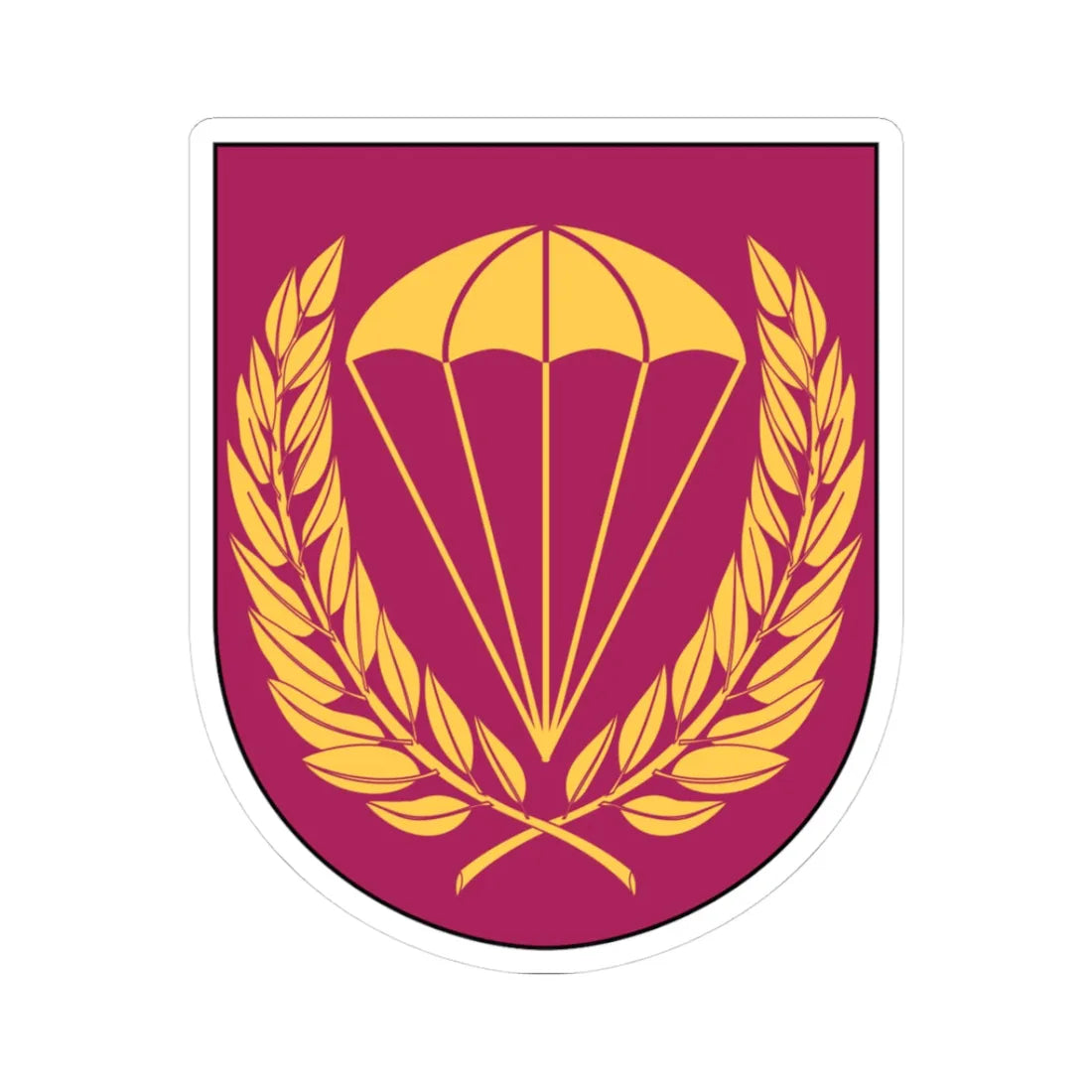 Livregementets husarer 323. fallskärmsjägarskvadronen vapen (Sweden) (Coat of Arms) STICKER Vinyl Kiss-Cut Decal 3 Inch White - The Sticker Space