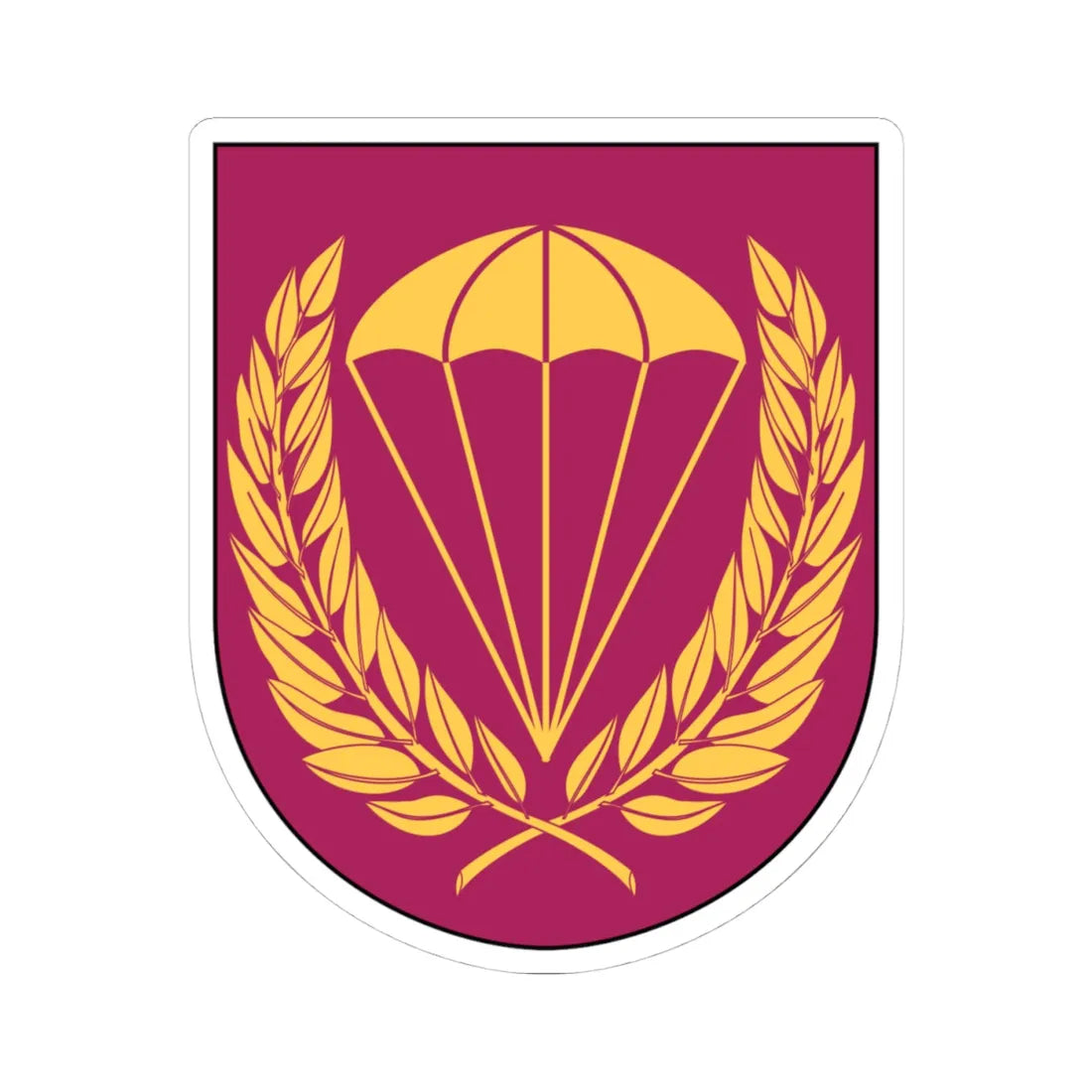 Livregementets husarer 323. fallskärmsjägarskvadronen vapen (Sweden) (Coat of Arms) STICKER Vinyl Kiss-Cut Decal 4 Inch White - The Sticker Space