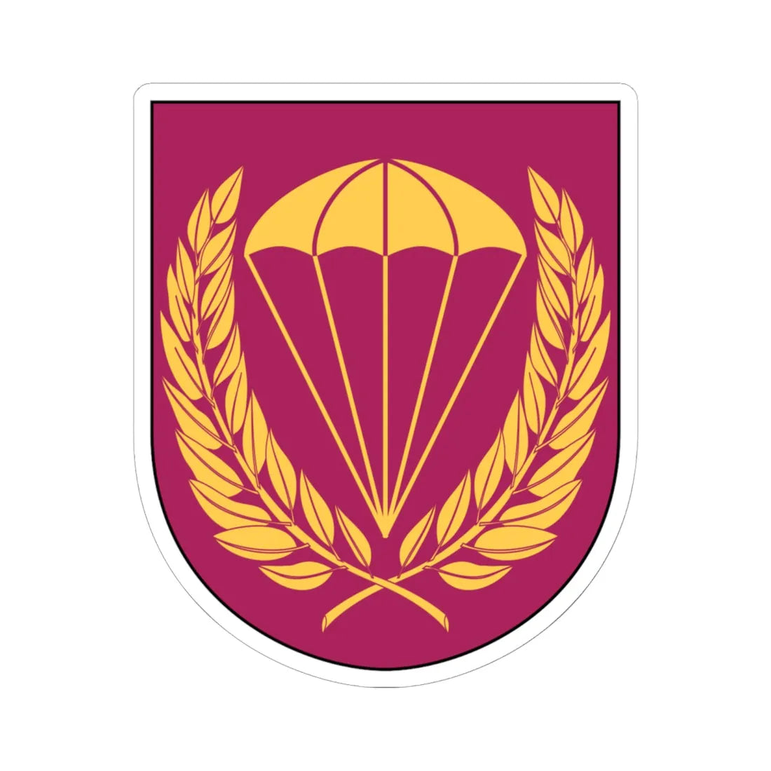 Livregementets husarer 323. fallskärmsjägarskvadronen vapen (Sweden) (Coat of Arms) STICKER Vinyl Kiss-Cut Decal 6 Inch White - The Sticker Space