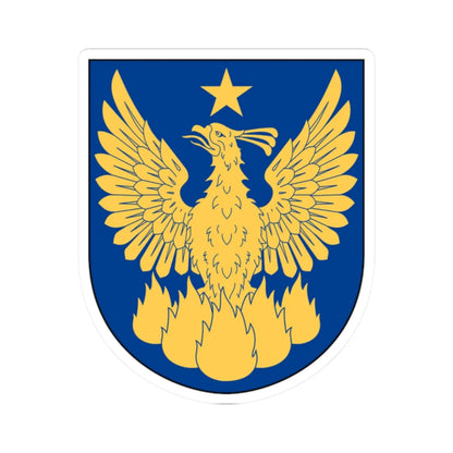 Livregementets husarer Försvarets överlevnadsskola vapen (Sweden) (Coat of Arms) STICKER Vinyl Kiss-Cut Decal 2 Inch White - The Sticker Space