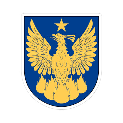 Livregementets husarer Försvarets överlevnadsskola vapen (Sweden) (Coat of Arms) STICKER Vinyl Kiss-Cut Decal 4 Inch White - The Sticker Space