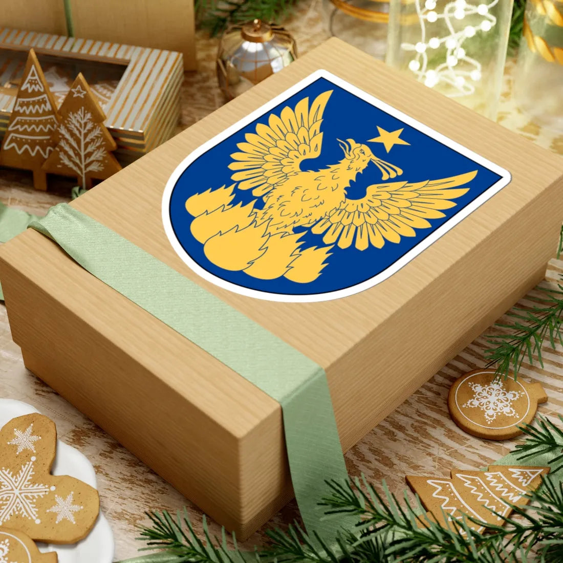 Livregementets husarer Försvarets överlevnadsskola vapen (Sweden) (Coat of Arms) STICKER Vinyl Kiss-Cut Decal - The Sticker Space