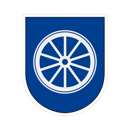 Livregementets husarer Logistikenheten vapen (Sweden) (Coat of Arms) STICKER Vinyl Kiss-Cut Decal 4 Inch White - The Sticker Space