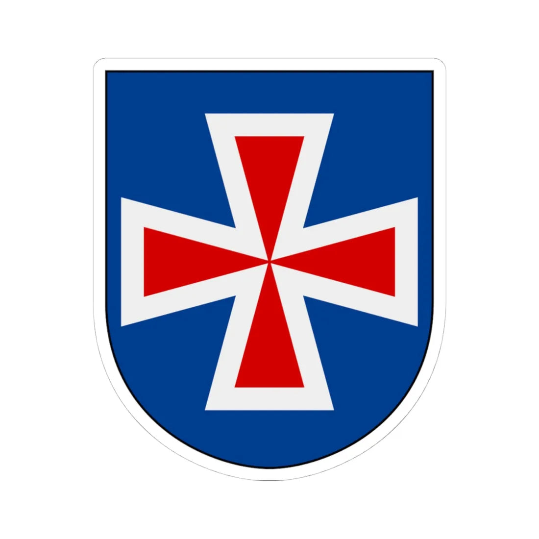 Livregementets husarer Sanna skvadron vapen (Sweden) (Coat of Arms) STICKER Vinyl Kiss-Cut Decal 4 Inch White - The Sticker Space