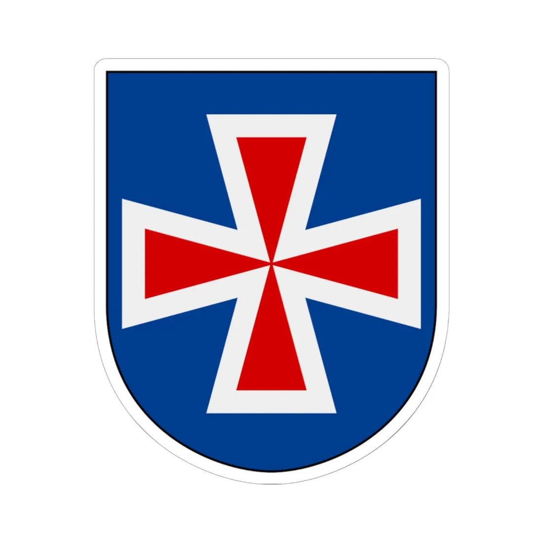 Livregementets husarer Sanna skvadron vapen (Sweden) (Coat of Arms) STICKER Vinyl Kiss-Cut Decal 6 Inch White - The Sticker Space