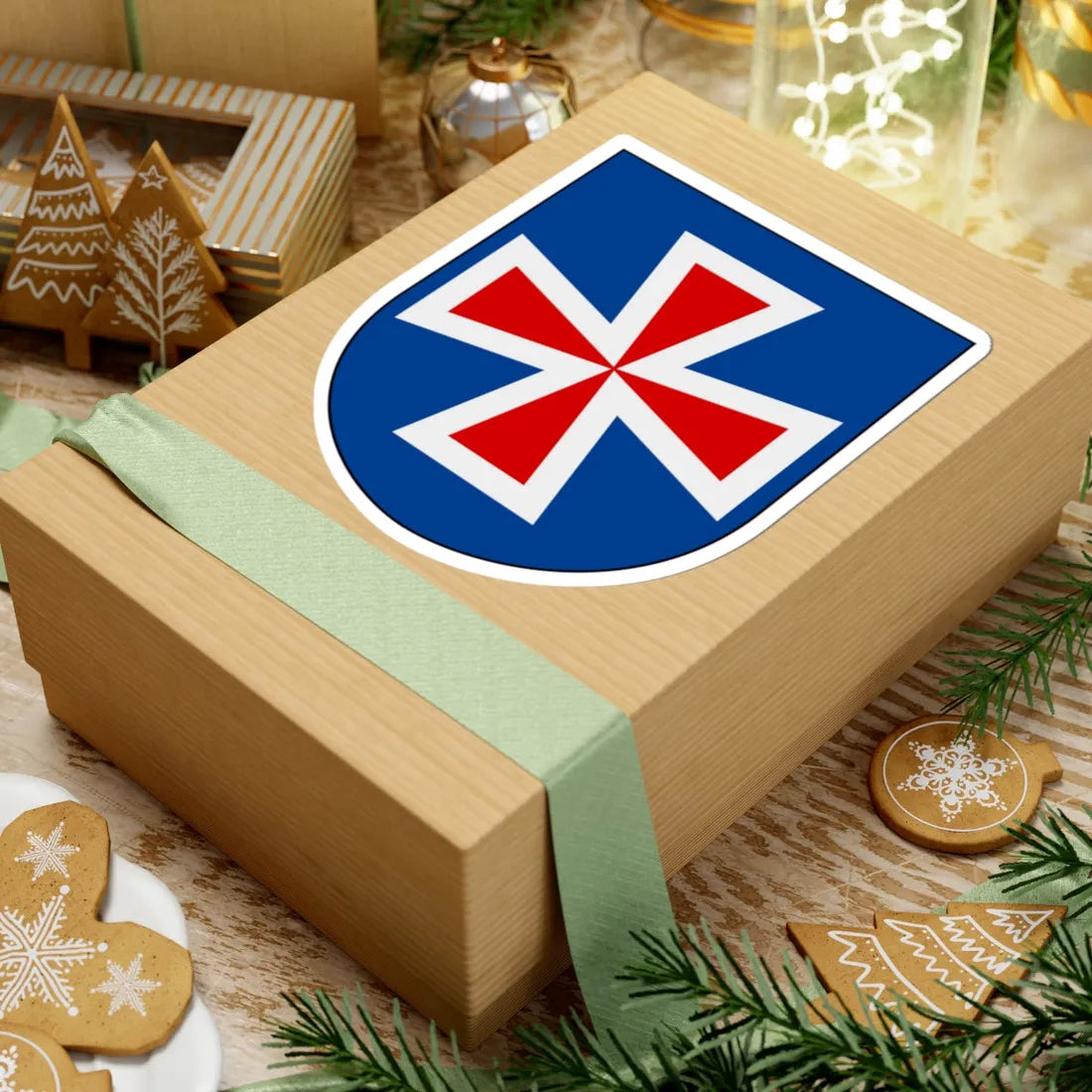 Livregementets husarer Sanna skvadron vapen (Sweden) (Coat of Arms) STICKER Vinyl Kiss-Cut Decal - The Sticker Space